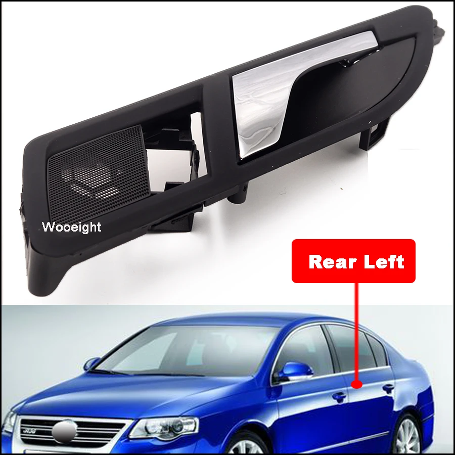 Wooeight Car Replacement Rear Left Side Interior Door Handles Cover For VW Lavida 2008 2009 2010 2011 For VW Passat 2006 2007 2008 (1)