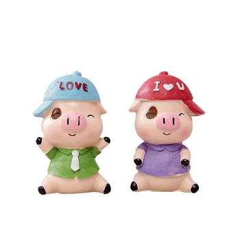 

Cute Pig Figurines Home Decoration Mini Animal Doll Ornaments Car Desktop Decoration Crafts Party Gift