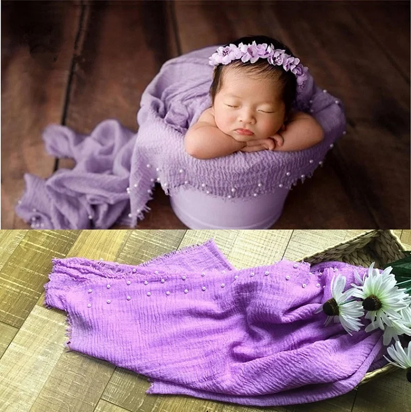 

Newborn Photography Blanket Props Baby Photo Accessory Baby Wraps Swaddling Clothes (not Include The Headband)