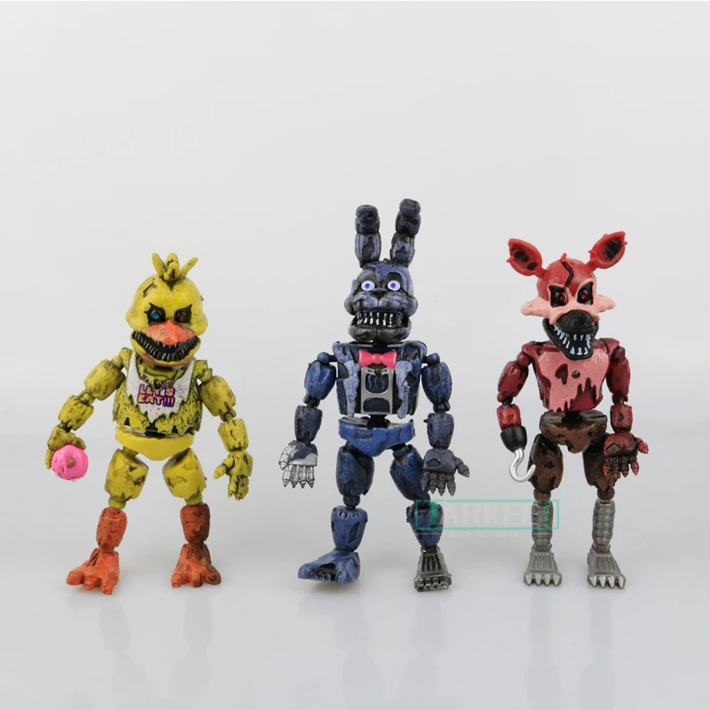 6 шт./компл. в пять ночей Фредди ПВХ фигурку 17 см Бонни Foxy игрушки 5 Fazbear медведь