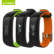 Leegoal P1 Bluetooth OLED SmartBand крови Давление монитор сердечного ритма браслет Водонепроницаемый IP67 Смарт Браслет переносной