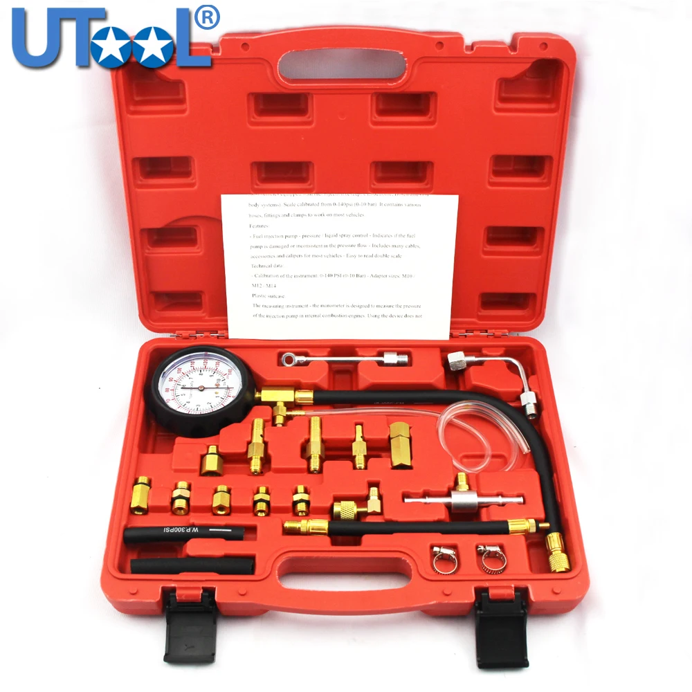 Professional Testing Gauge TU 114 Fuel Pressure Tester for Automotive