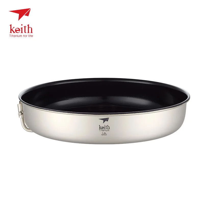 Keith Titanium sartén antiadherente utensilios de cocina para Camping al aire libre Picnic de cocción Keith Titanium sartén antiadherente utensilios de cocina para Camping al aire libre Picnic de cocción