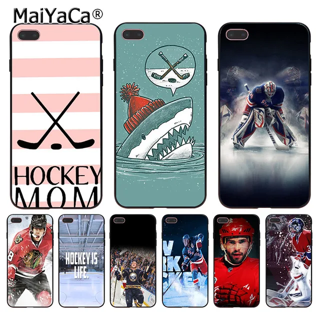 MaiYaCa Hockey Mom Baby DIY для iPhone 4S 5C 5S 6S 7 8 Plus X XR XS MAX Samsung черный мягкий чехол телефона