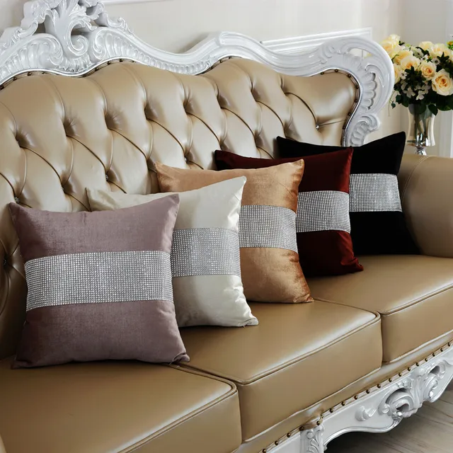 white pillow case rectangular bling diamond rhinestone pillowcases luxury velvet pillows cover retro vintage stripe white pillowcase bedroom home decorative white pillow case rectangular bling diamond rhinestone pillowcases luxury velvet pillows cover retro vintage stripe white pillowcase bedroom home decorative