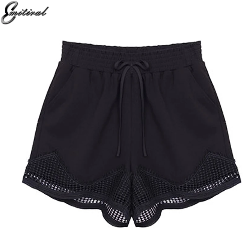2017 Summer Fashion Women Shorts Elegant Sexy Lace Short Plus Size 5XL