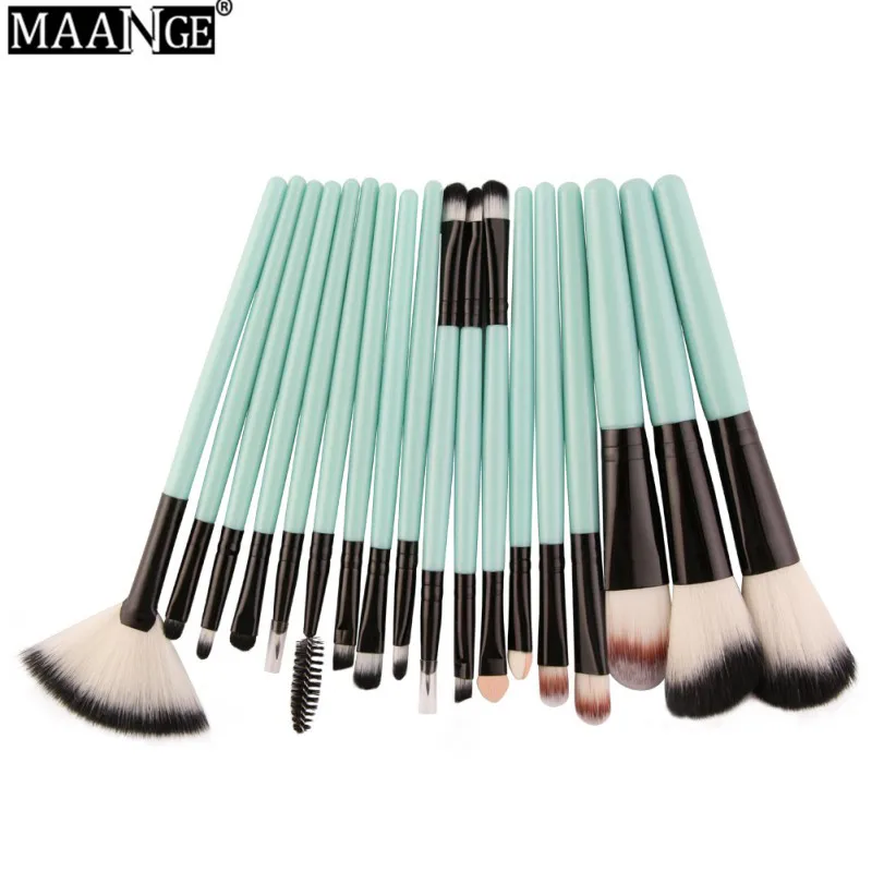 Makeup Brushes Set Powder Foundation Blush Eyeshadow Eyeliner Lip Beauty Make up Brush Tools MAANGE 18 Pcs