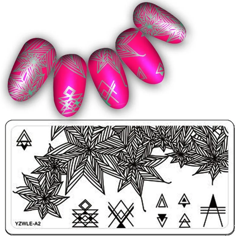 

1 Pcs Rectangle Geometry Pattern Nail Stamping Plate Nail Art Stamping Image Plate DIY Stamp Template Nail Stencil Tool Kits
