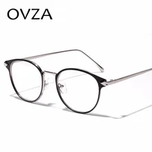 OVZA, очки со стрелками, оправа, прямоугольные женские очки, мужские Оптические Оправы, металлические золотистые очки, прозрачные линзы, S1059