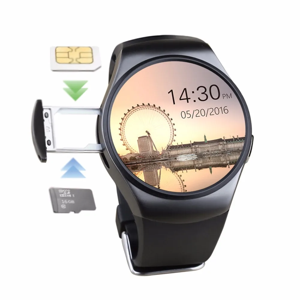 1 3 дюйма умные часы kw18 Bluetooth 4 0 мужские с камерой mtk2502 Смарт Спорт Вибрация монитор
