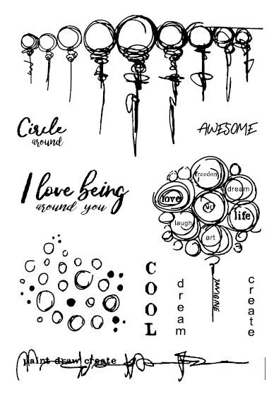 

Balloon love Transparent Clear Stamp for DIY scrapbooking seal Card Making C70