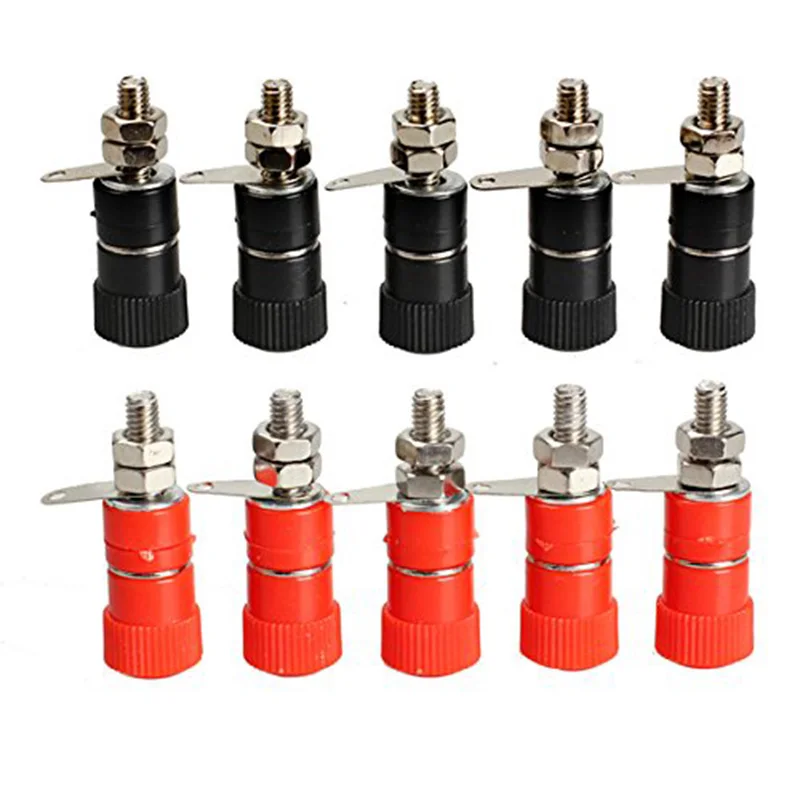 40Pcs Amplifier Terminal Connector Binding Post Banana Plug Jack Mount