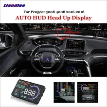 Liandlee полнофункциональный HUD Автомобильный дисплей для peugeot 3008 4008- безопасный экран для вождения OBD данные проектор лобовое стекло