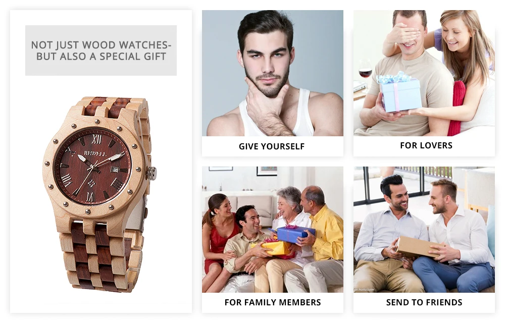 BEWELL WOODEN WATCH