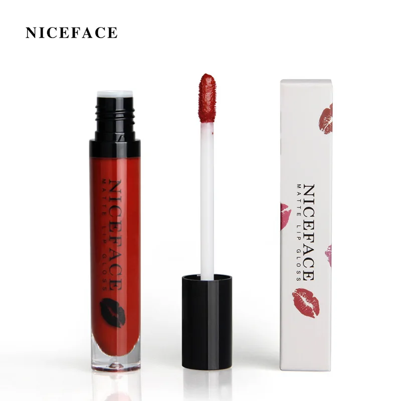 Niceface брендовая матовая помада для макияжа жидкая коричневого телесного шоколада