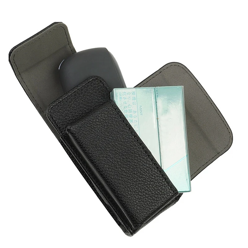 

Luxury Leather Case Flip Cover Full Storage Box Carrying Cases Clip-on Hangable Bag For Iqos 3.0