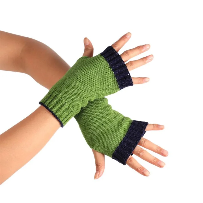 BB2019 Winter Wrist Arm Hand Warmer Knitted Long Fingerless Gloves Mitten75in Women's Gloves