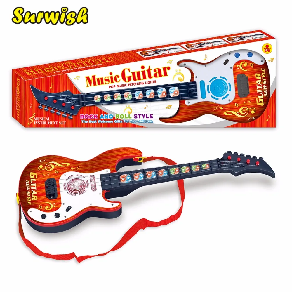 Packs Guitare Electrique Sons Electroniques Rock Guitare Instrument De Musique Enfants Cadeau D Anniversaire 6 Cordes Sunnydaytravel Rs