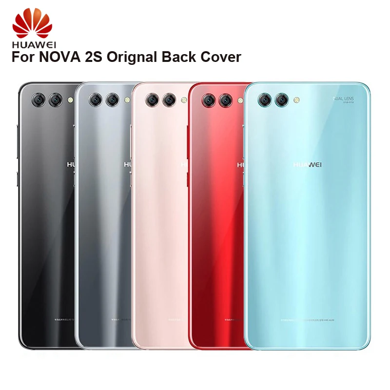 

Huawei Original Battery Glass Back Cover Door For Huawei NOVA 2S Door Rear Housing Back Cover Protective Phone Cases