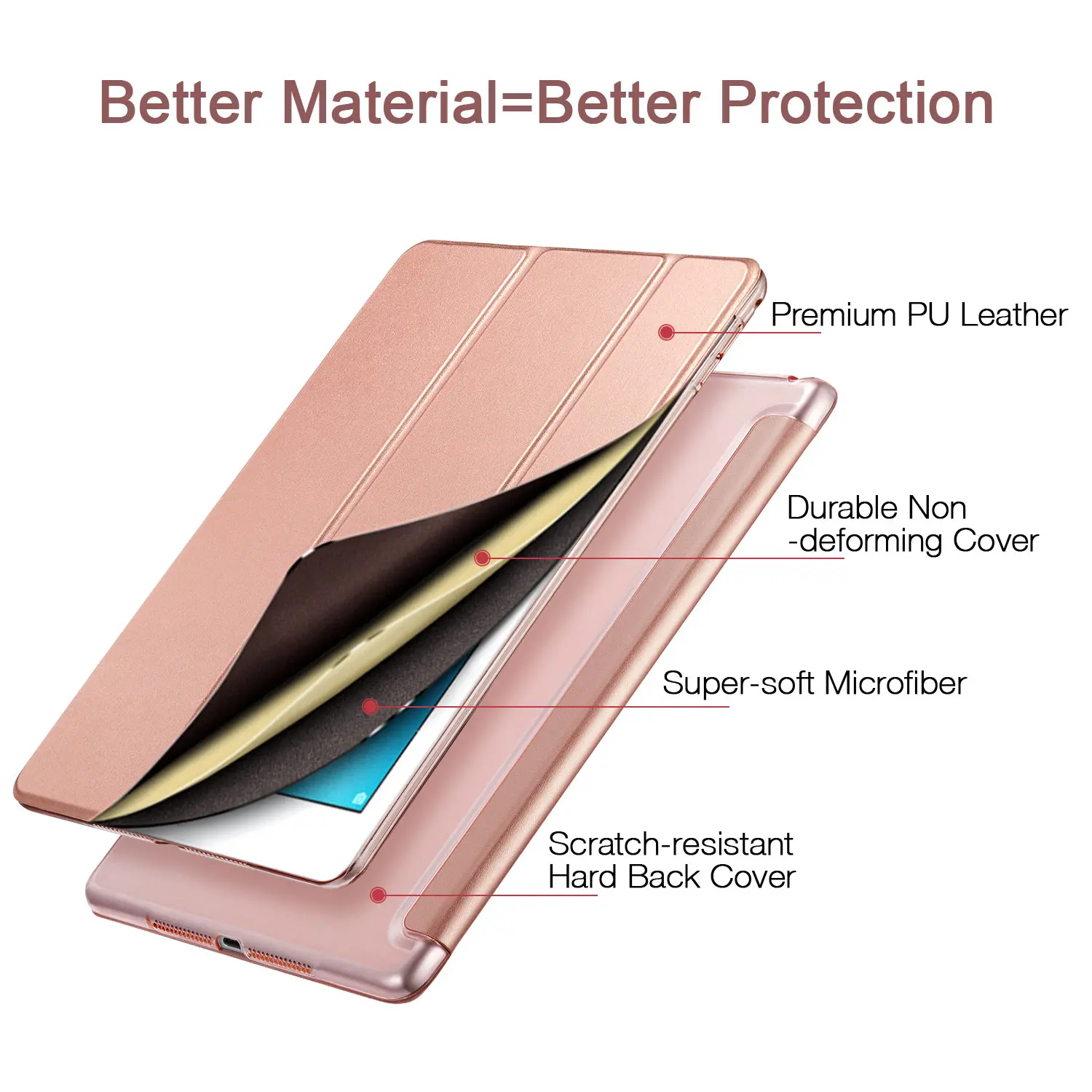 Чехол ESR для iPad Air2 Air1 жесткий ультратонкий умный чехол из искусственной кожи Apple