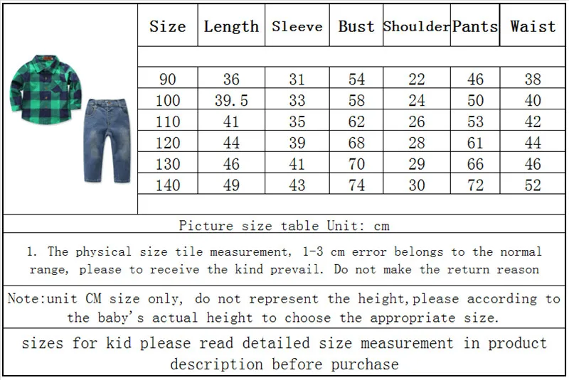 Костюм Джентльмена зеленая рубашка в клетку+ джинсы комплект одежды из 2 предметов для мальчиков, одежда для маленьких мальчиков топы с длинными рукавами, штаны Повседневная одежда для детей, От 2 до 7 лет