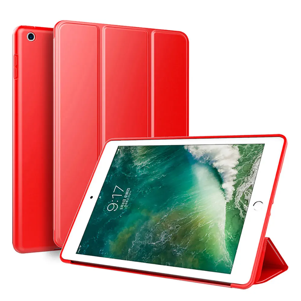 Матовый чехол для нового iPad 9,7, силиконовый чехол-магнит для iPad air 1 A1893 A1822 A1474 - Цвет: Red Case