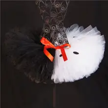 От 1 до 6 лет, милая детская юбка с бантом для маленьких девочек, фатиновые юбки-пачки белого и черного цветов, детская одежда, юбки для девочек