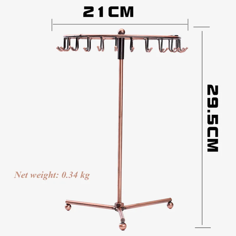Металлическая Витрина для украшений, полка с поворотом на 360 градусов, для домашнего украшения, стойка для хранения серег, для пожилых людей, органайзер для ювелирных изделий
