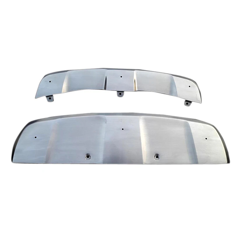 

For BMW X6 E71 2009 2010 2011 2012 2013 2014 Metal Exterior Front + Rear Bumper Skid Protector Guard Plate Cover Trim 2pcs