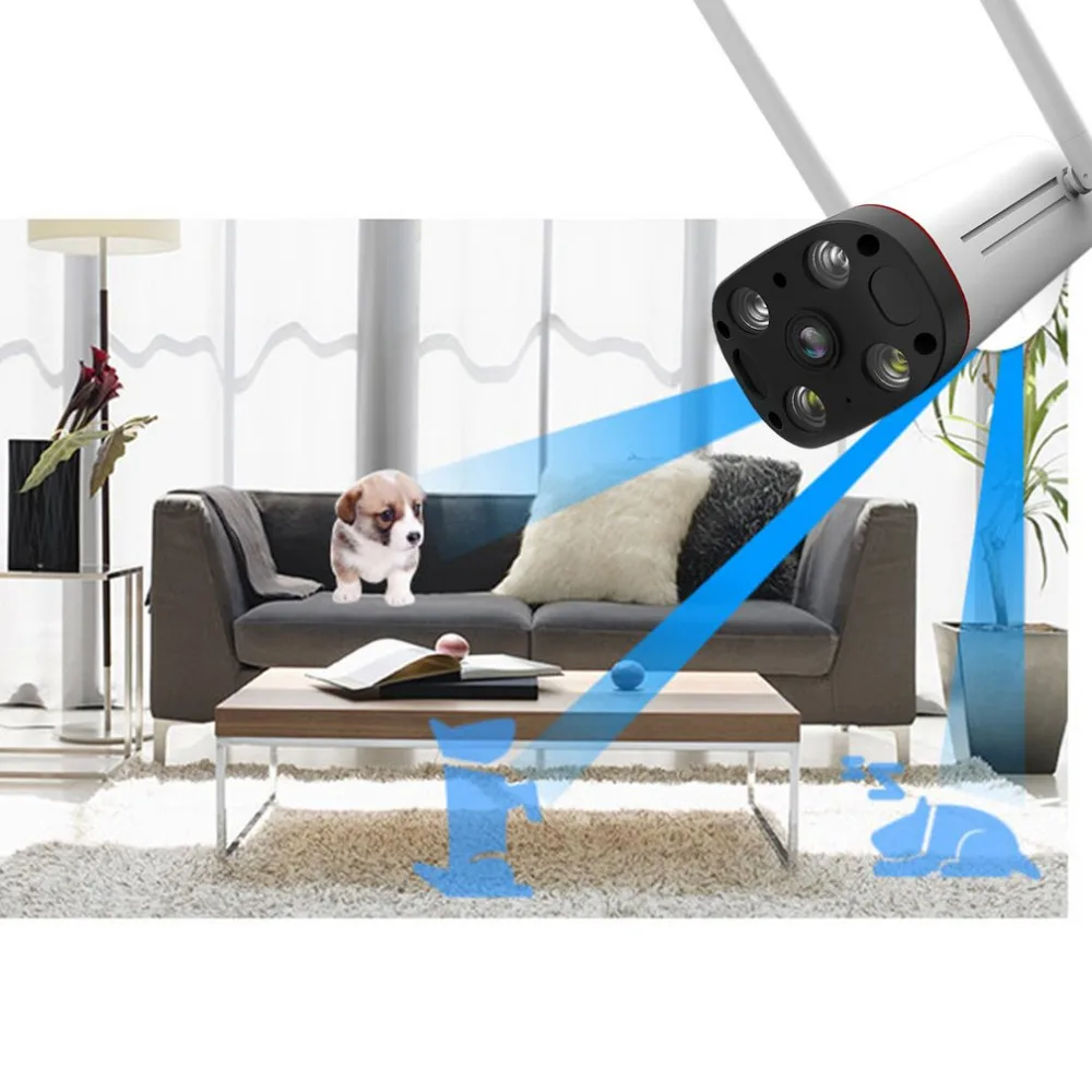 

Outdoor Waterproof Panoramic Camera 1080P HD 1.7mm Lens Security Surveillance Camera Motion Detection Night Vision Wifi Camera