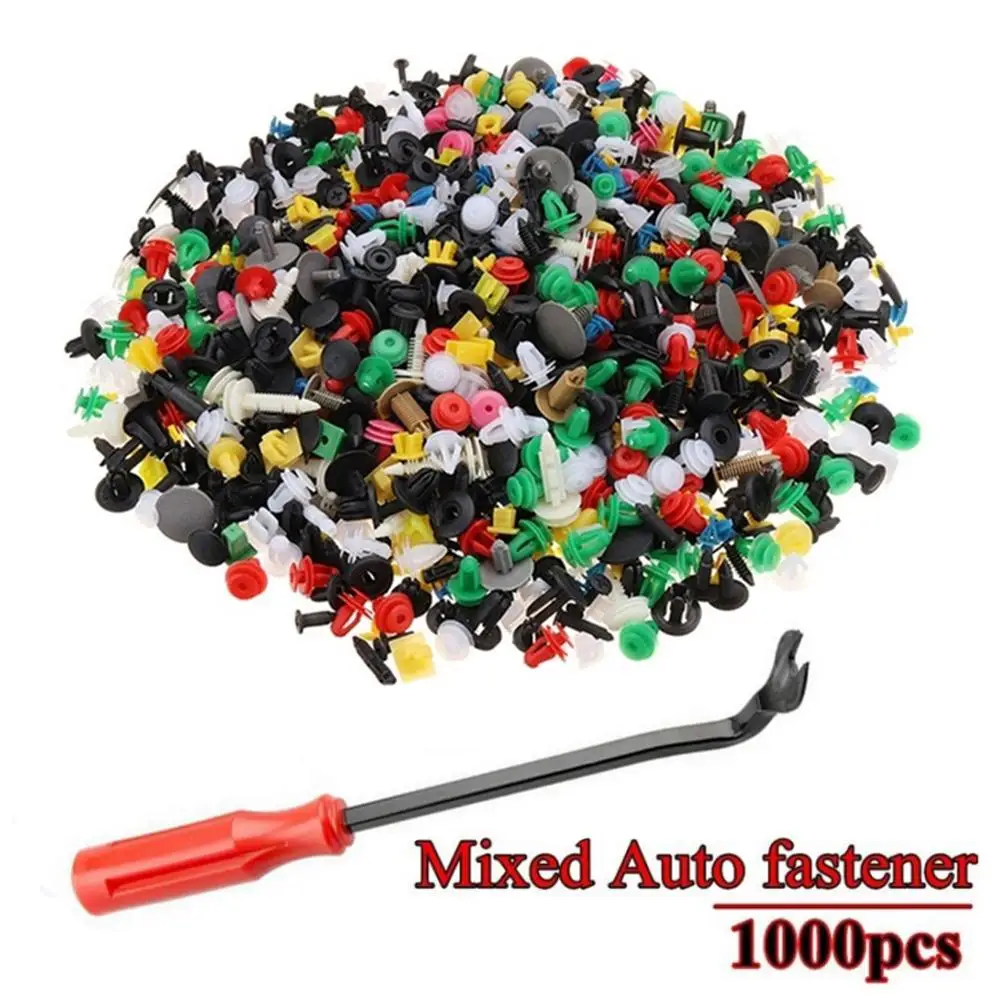 

1000Pcs Mixed Car Bumper Rivet Door Panel Fastener Trim Clips with Screwdriver used on many brands of vehicles