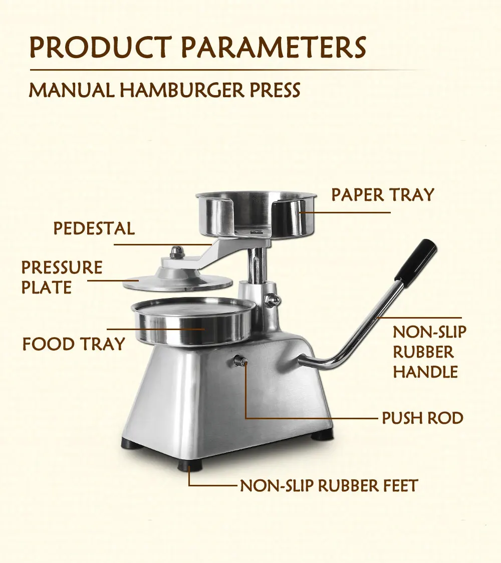 GZZT ручная пресс для гамбургеров формовочная машина 150 мм IT-150 Patty Maker с 500 шт бумага для бургеров круглый пресс для мяса Кухонные комбайны