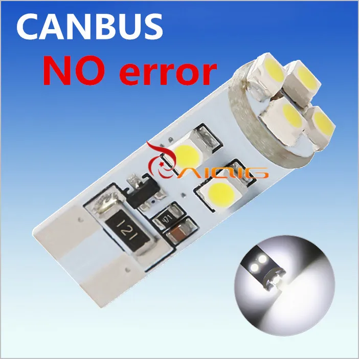 T10 8 SMD White CANBUS OBC Error Free W5W LED Bulb 501 dash lamp led car bulbs interior Lights Car Light Source parking 12V | Автомобили и