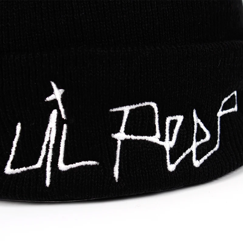 2019 Lil Peep Bonnet Beanie вышивка вязаная Осенняя шапка Skullies теплая зимняя повседневная унисекс шапка "хип-хоп"