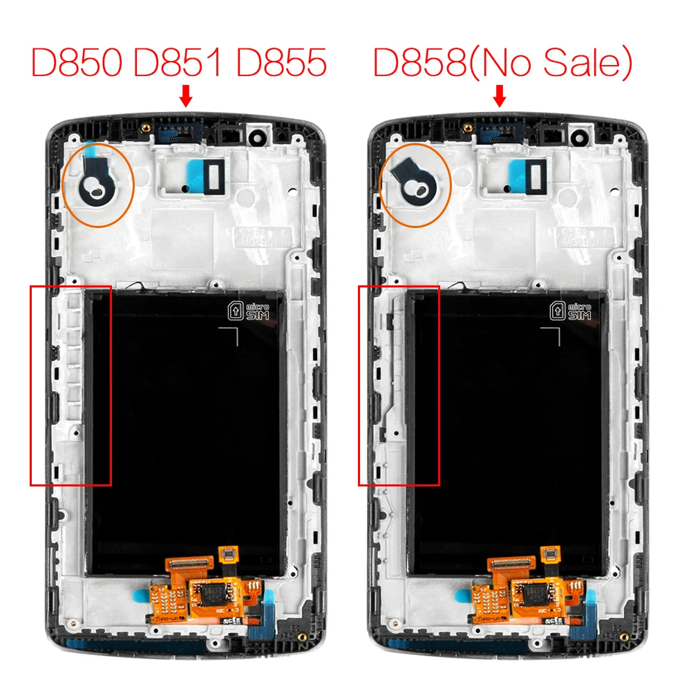 ЖК дисплей Srjtek 5 для LG G3 сенсорный дигитайзер в сборе с рамкой D850 экран D851 D855 D858