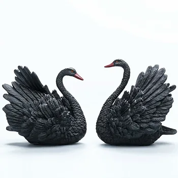 

Color-changing Resin Black Swan Tea Pet Tea Tray Ornaments Table Decorating Supplies Nice Handcrafts Home Decor Tea Accessories