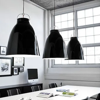 

Restaurant living room pendant lights decoration Modern black/white iron lighting sitting room bar D40CM D25CM pendant lamps ZA