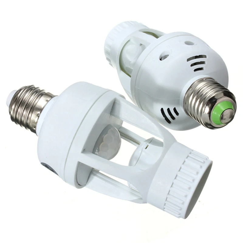 E27 Infrared PIR Motion Sensor Light Bulb Switch Holder Converter Lamp Holder Convertee27 rgb