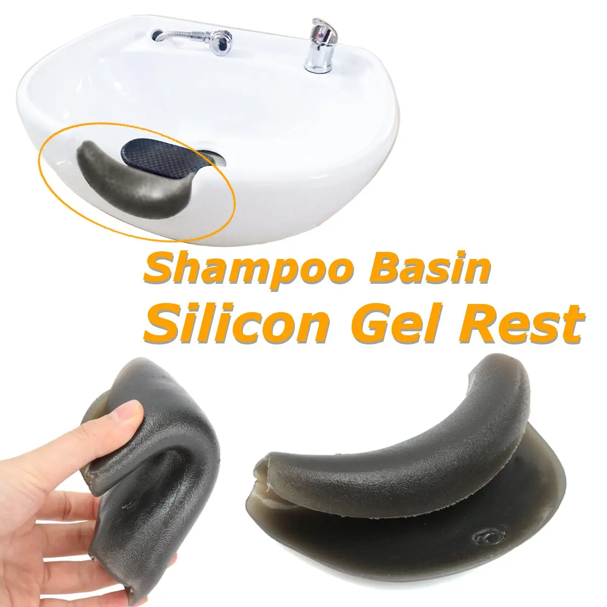 

Pro Hair Spa Salon Wash Gel Neck Rest Cushion Pillow Durable Silicon Soft Hair Wash Shampoo Sink Basin Gripper For Hairdressing