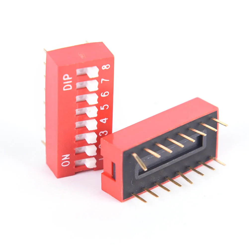 

35PCS/LOT Mixed Kit Each 5PCS Combination Set Switch Kit In Box 1 2 3 4 5 6 8 Way 2.54mm Toggle Switch Red Snap Switches