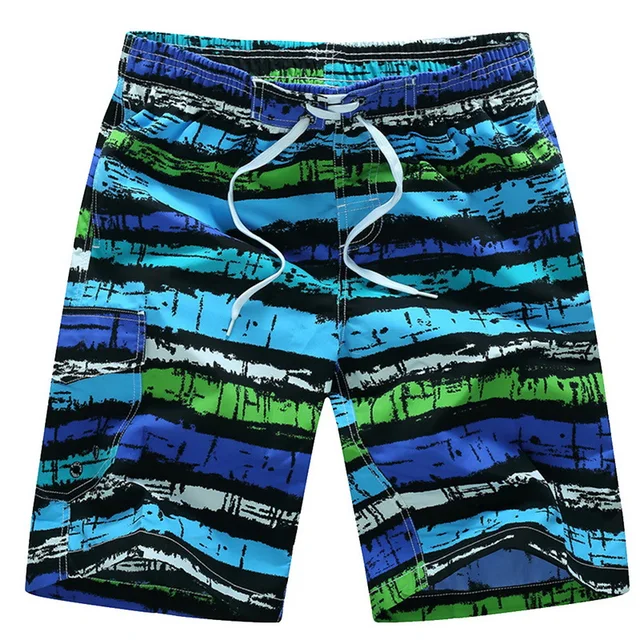 CALOFE Men Plus Size 3XL Shorts Casual Print Drawstring Beach Shorts ...