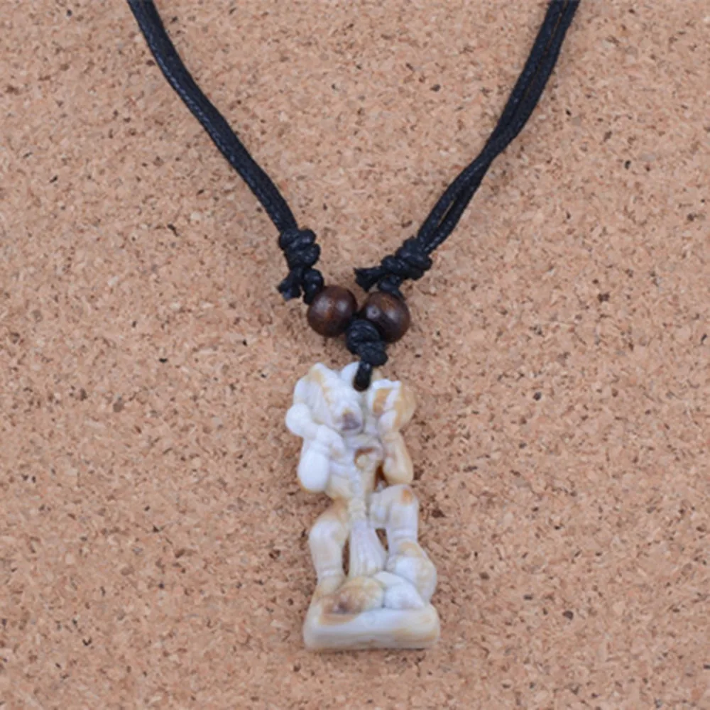 

Clearance Cool Imitation Faux Yak Bone Carved Cute Lovely Boy With A Broom Diy Handmade Necklace Jewelry