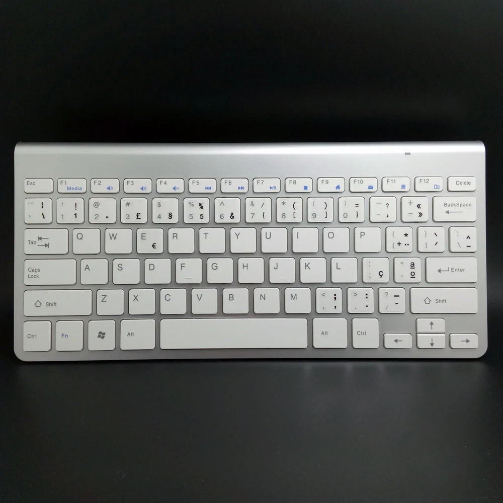 Португальский стикер клавиатуры ультра-тонкий беспроводной клавиатура ножницы ноги 2,4G клавиатура для Apple стиль Mac Win XP 7 8 10 tv Box