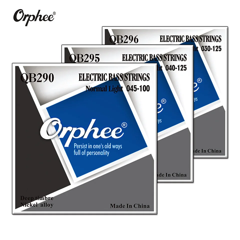 

Orphee Electric Bass Strings QB Series 4/5/6 Strings Normal Light Nickel Alloy Hexagonal Core Nano Coated Electric Bass Parts