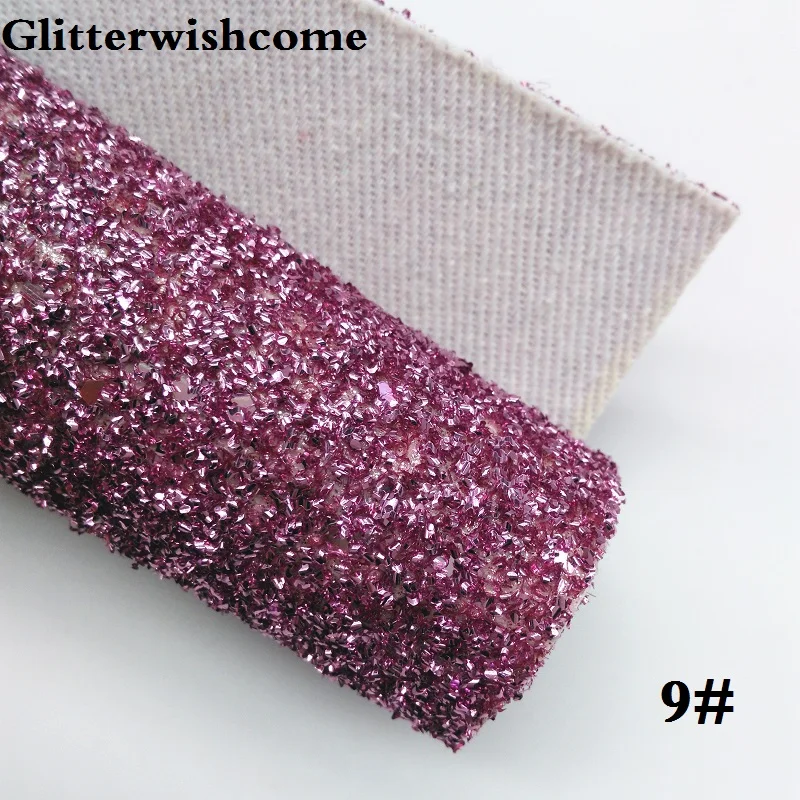 Glitterwishcome 21X29 см A4 размеры синтетическая кожа, с эффектом блестящей кожи Ткань Винил для Луки, GM044A - Цвет: 8