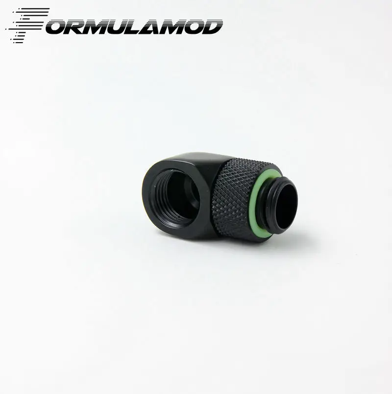 FormulaMod Fm-90DX, черный Серебряный G1/4 ''резьба 90 градусов Поворотный фитинг адаптер Вращающийся 90 градусов адаптеры охлаждения воды