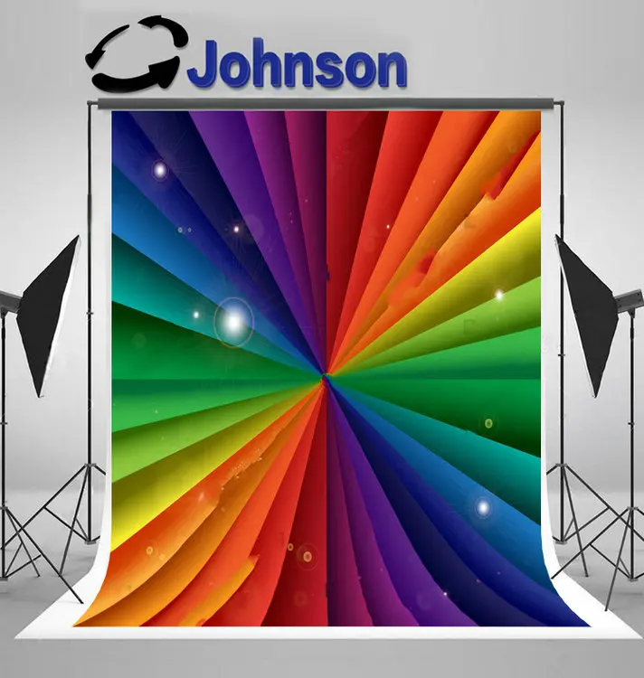 rainbow colored celebration holiday banner photography backgrounds Vinyl cloth High quality Computer print party backdrops | Электроника