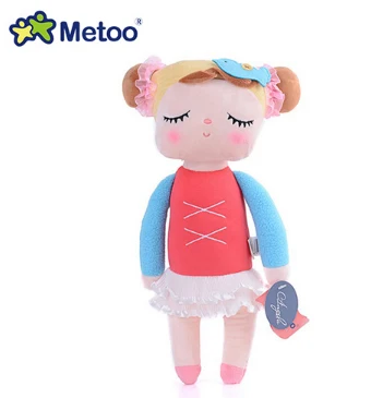 Настоящая кукла Metoo набивные плюшевые игрушки животные Дети для девочек мальчиков Kawaii детские плюшевые мультфильм Анжела кролик, мягкие игрушки - Цвет: Розовый