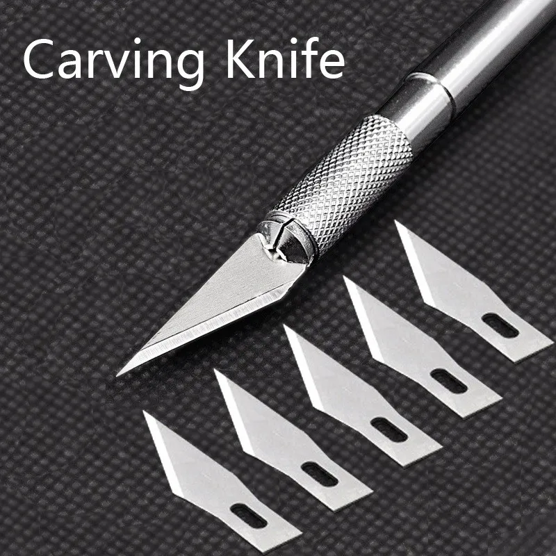 Aluminum Body Sharp Wood Carving Pen Scalpel Knife Film Tools Paper