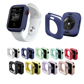 

Candy Colors Silicone TPU Soft Case Shell Protective Frame Protector For iwatch Apple Watch Series 4 40mm/44mm Back Bumper Cover